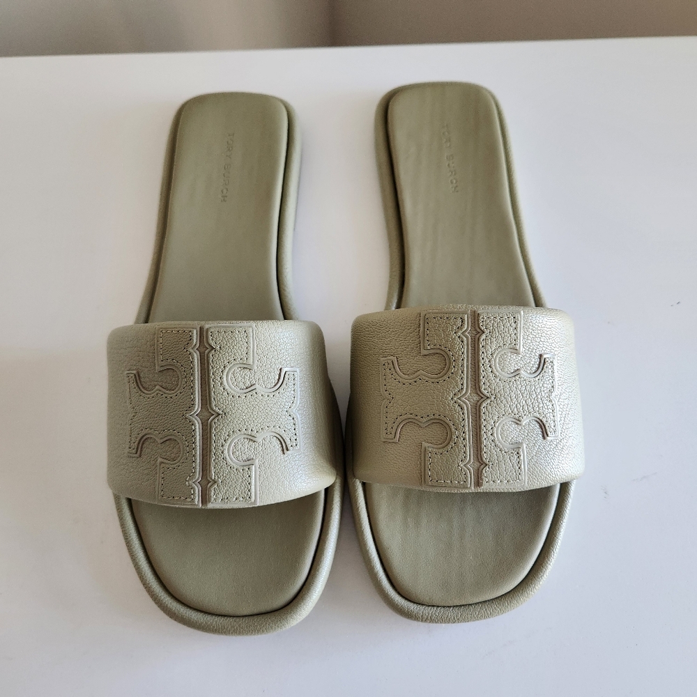 AUTHENTIC Tory Burch Women's Double T Sport Slide Sandals 8.5